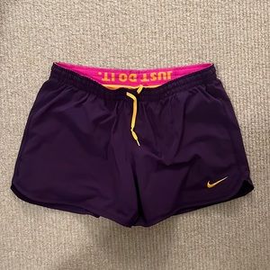Nike shorts with built in spandex size medium